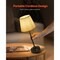 Cordless Table Lamp Rechargeable 5200mAh Desk Lamp 3-Level Brightness Fabric Shade